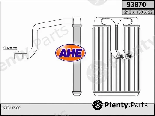 AHE 93870 — Heat Exchanger, interior heating