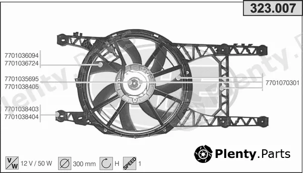 AHE 323.007 — Fan, engine cooling