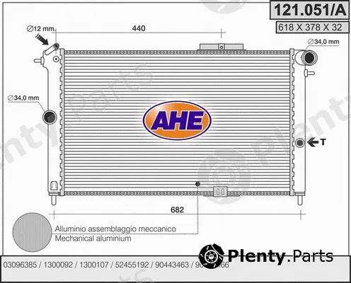 AHE 121.051/A — Radiator, engine cooling