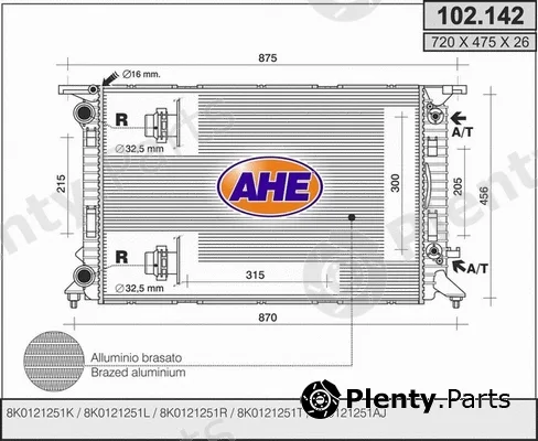 AHE 102.142 — Radiator, engine cooling