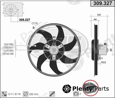 AHE 309.327 — Fan, engine cooling