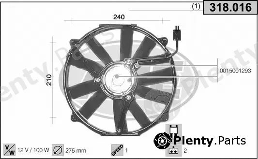 AHE 318.016 — Fan, engine cooling