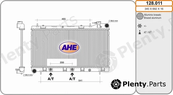 AHE 128.011 — Radiator, engine cooling