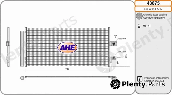 AHE 43875 — Condenser, air conditioning