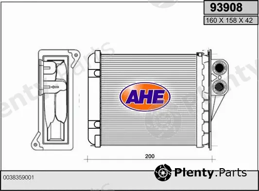 AHE 93908 — Heat Exchanger, interior heating