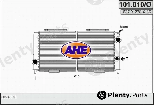 AHE 101.010/O — Radiator, engine cooling