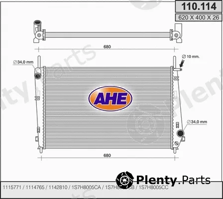 AHE 110.114 — Radiator, engine cooling
