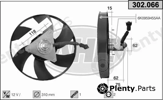 AHE 302.066 — Fan, engine cooling