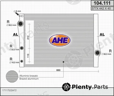 AHE 104.111 — Radiator, engine cooling