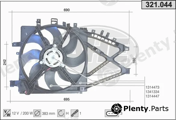 AHE 321.044 — Fan, engine cooling