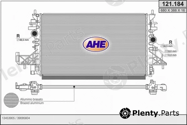 AHE 121.184 — Radiator, engine cooling