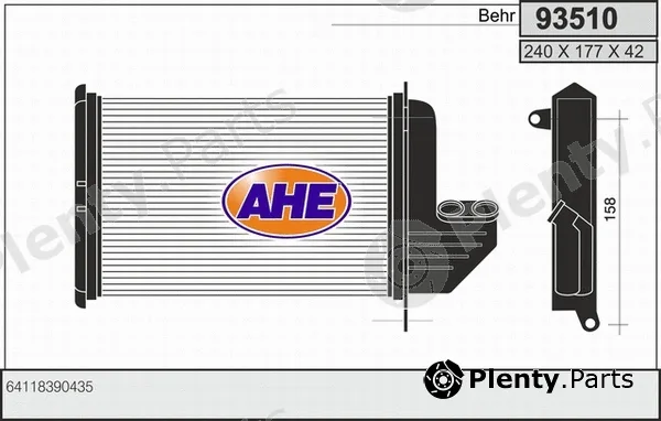 AHE 93510 — Heat Exchanger, interior heating