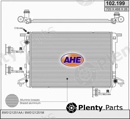 AHE 102.199 — Radiator, engine cooling