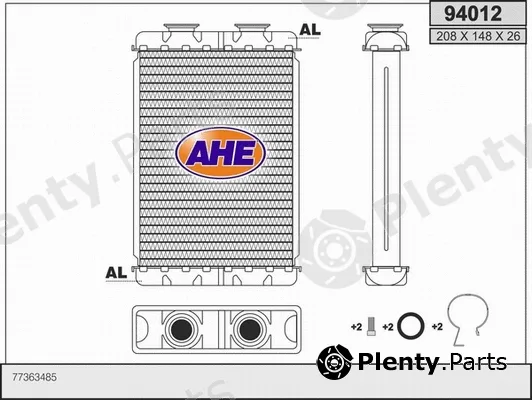 AHE 94012 — Heat Exchanger, interior heating