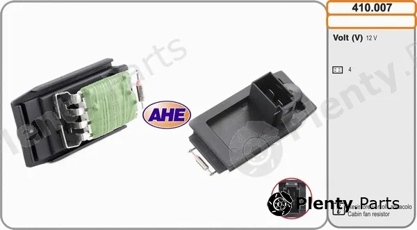 AHE 410.007 — Series resistor, electric motor (radiator fan)