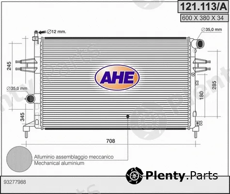 AHE 121.113/A — Radiator, engine cooling