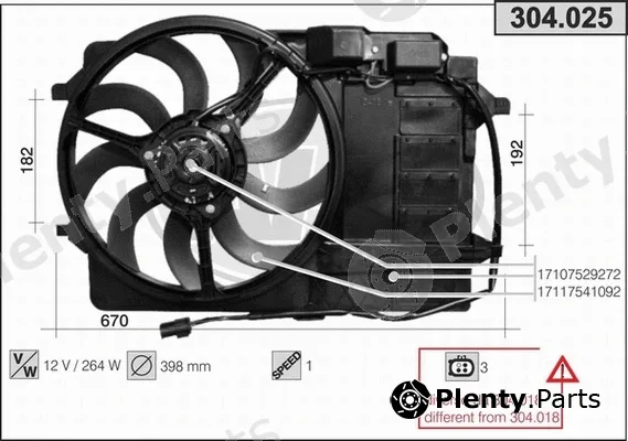 AHE 304.025 — Fan, engine cooling