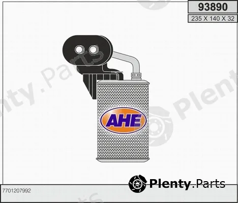 AHE 93890 — Heat Exchanger, interior heating