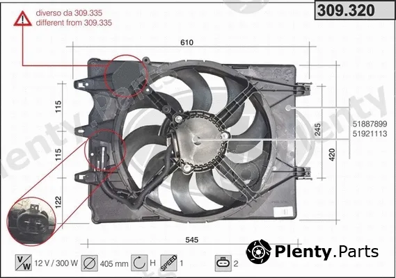 AHE 309.320 — Fan, engine cooling