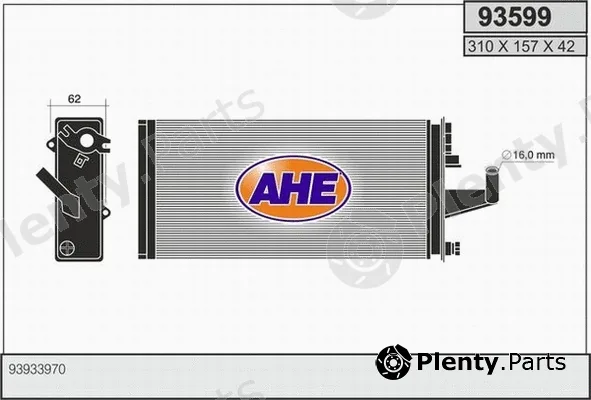 AHE 93599 — Heat Exchanger, interior heating