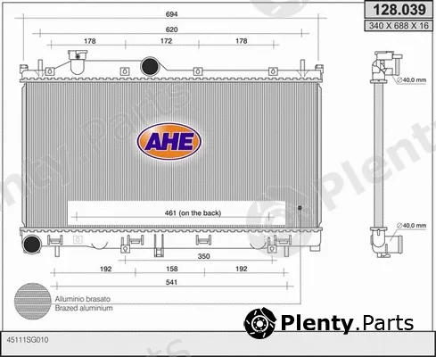 AHE 128.039 — Radiator, engine cooling