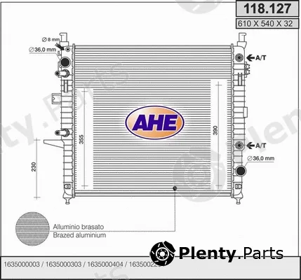AHE 118.127 — Radiator, engine cooling