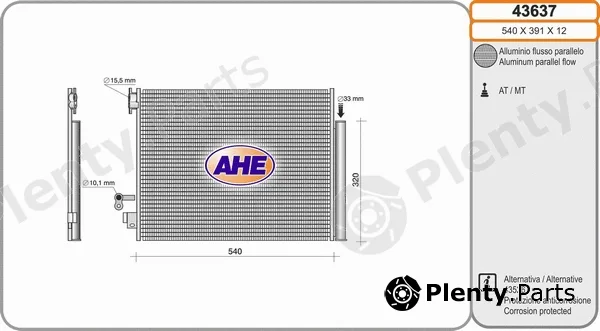 AHE 43637 — Condenser, air conditioning