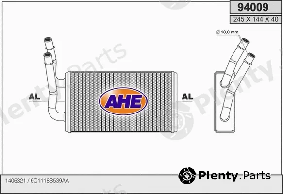 AHE 94009 — Heat Exchanger, interior heating
