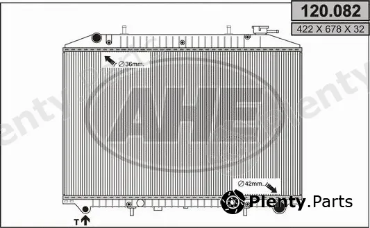 AHE 120.082 — Radiator, engine cooling