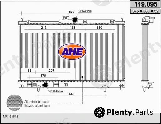 AHE 119.095 — Radiator, engine cooling