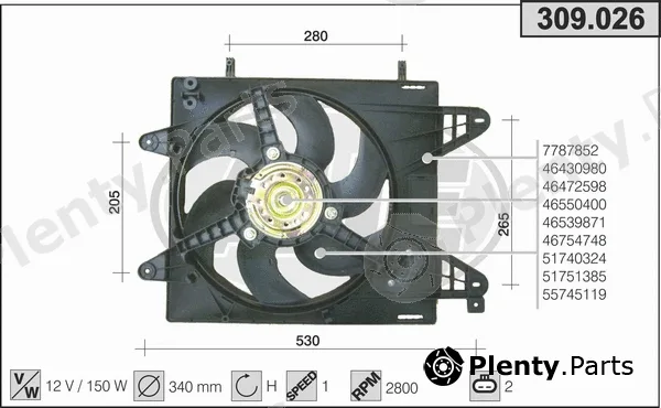 AHE 309.026 — Fan, engine cooling