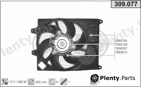 AHE 309.077 — Fan, engine cooling