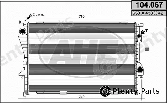 AHE 104.067 — Radiator, engine cooling
