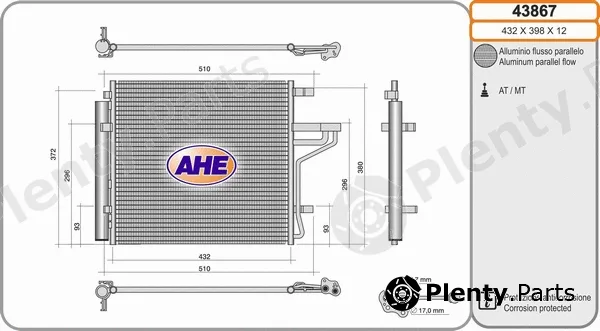 AHE 43867 — Condenser, air conditioning