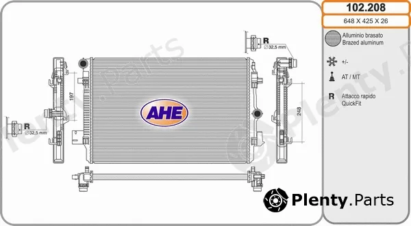 AHE 102.208 — Radiator, engine cooling