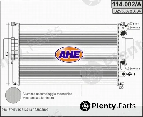 AHE 114.002/A — Radiator, engine cooling