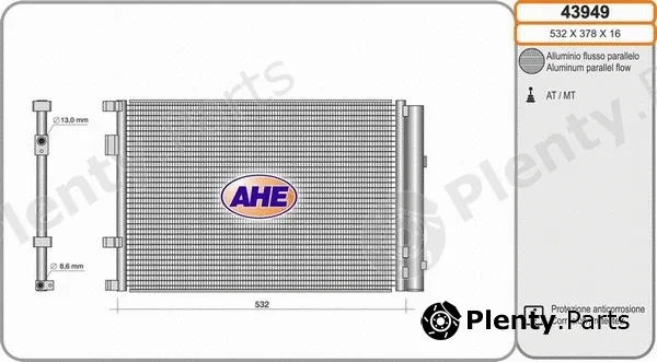 AHE 43949 — Condenser, air conditioning