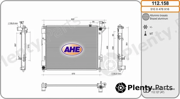 AHE 112.158 — Radiator, engine cooling