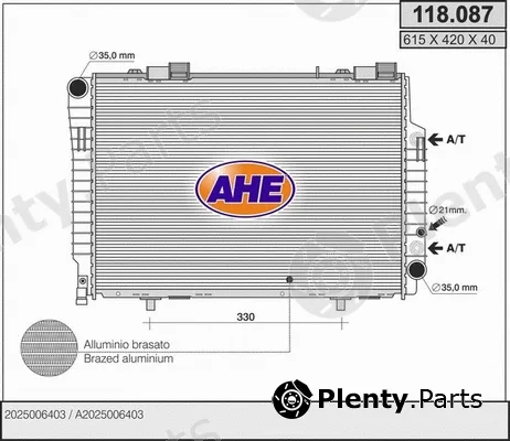 AHE 118.087 — Radiator, engine cooling
