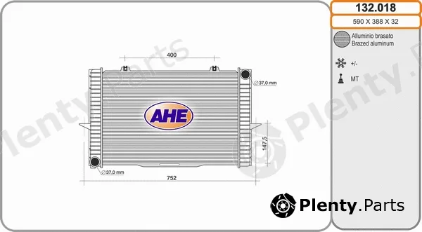 AHE 132.018 — Radiator, engine cooling