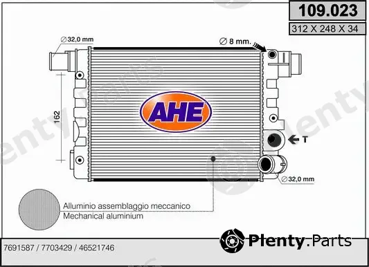 AHE 109.023 — Radiator, engine cooling