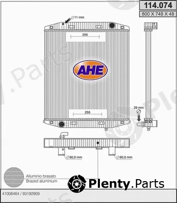 AHE 114.074 — Radiator, engine cooling