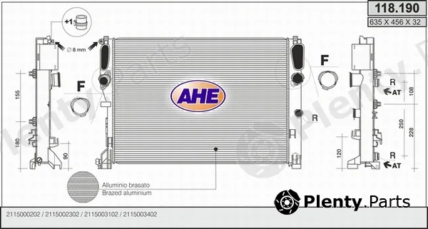 AHE 118.190 — Radiator, engine cooling