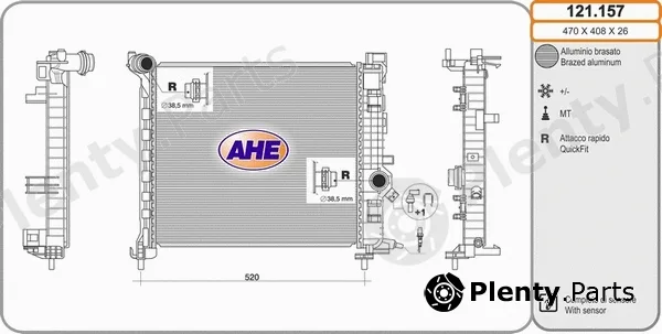 AHE 121.157 — Radiator, engine cooling