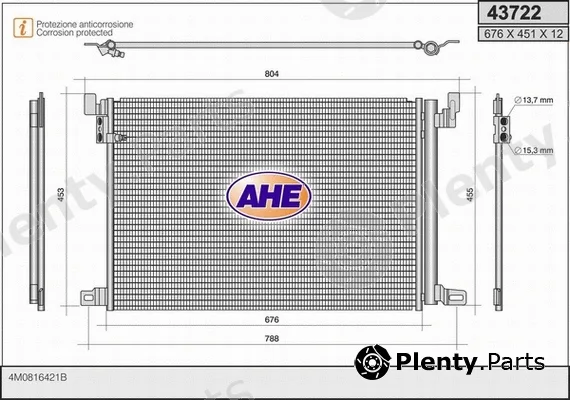 AHE 43722 — Condenser, air conditioning