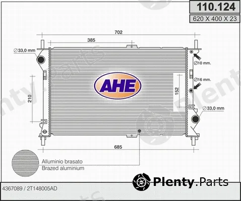 AHE 110.124 — Radiator, engine cooling