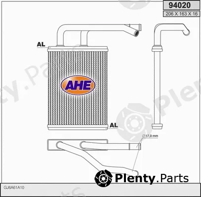 AHE 94020 — Heat Exchanger, interior heating