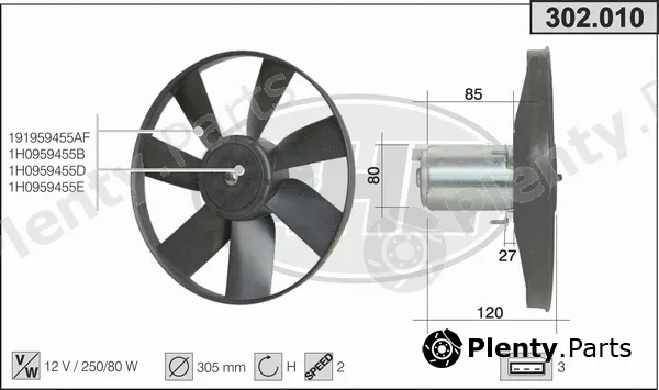 AHE 302.010 — Fan, engine cooling