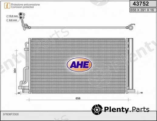 AHE 43752 — Condenser, air conditioning