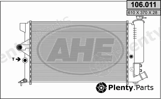 AHE 106.011 — Radiator, engine cooling